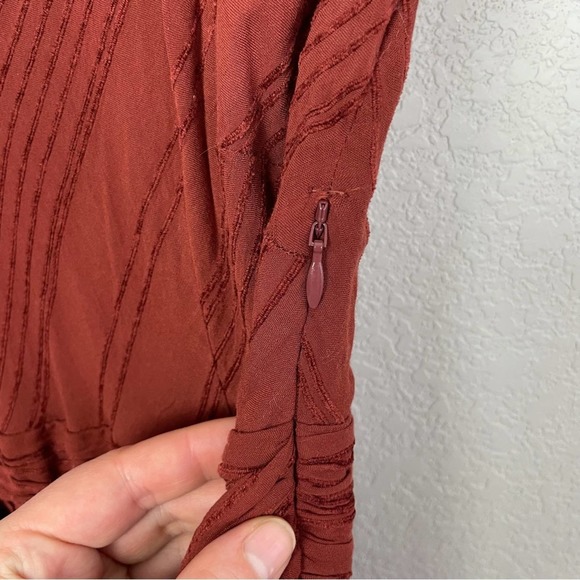 MOULINETTE SOEURS FOR ANTHROPOLOGIE Rusty Red Dress with Belt Size 0 - Picture 10 of 12